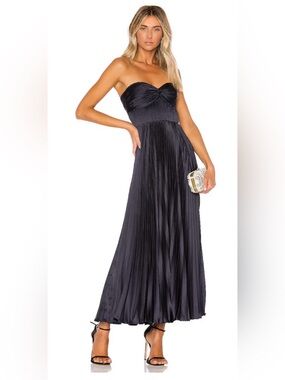 amur juliett strapless pleated asymmetric midi dress V-Neck Midi Dress – Puffed Sleeves & Asymmetrical — Ocean Mystery AU –  OCEAN MYSTERY